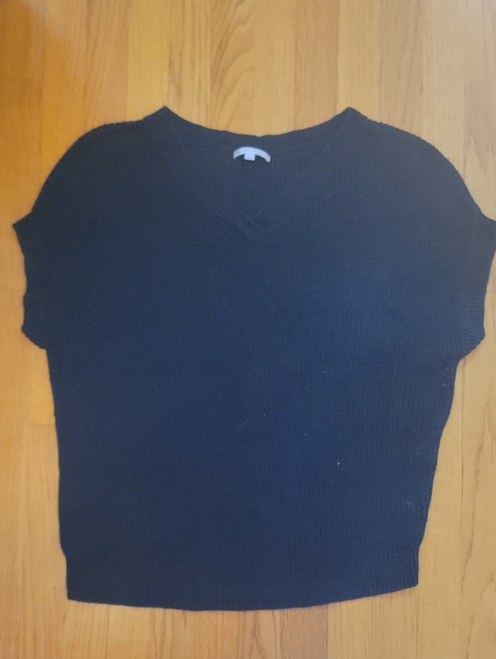 Gap XL Slpuxhy Classic Women's V-Neck Short Sleeve Sweater - Fatk Navy